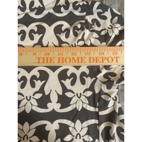 Loft Grey And White Short Sleeve A-line Knee Length T-shirt Dress Size Small - Picture 14 of 14